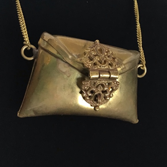vintage brass purse